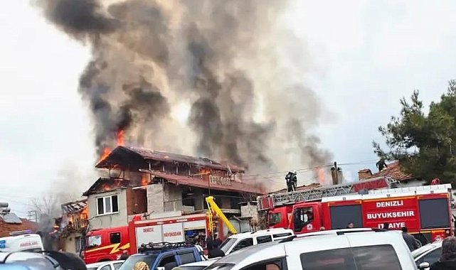 Alevlerin sardığı iki katlı ev yangınında korku dolu anlar yaşandı