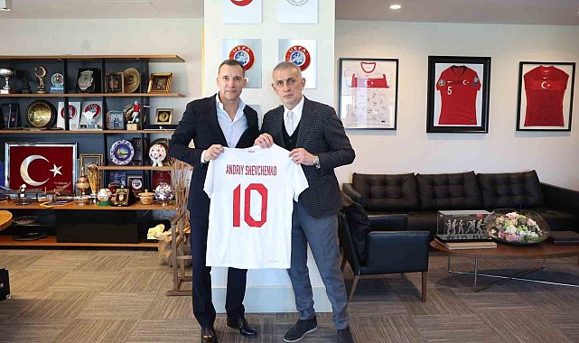 Andriy Shevchenko'dan, TFF Başkanı Hacıosmanoğlu'na ziyaret