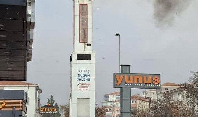 Ankara'da baz istasyonu kulesindeki yangın patlamalara neden oldu