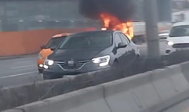 Ankara'da kamyon yangını