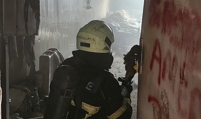 Antakya'da konteyner yangını