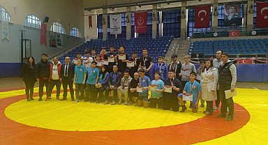 Aydın'da Yıldız Erkek Grekoromen Güreş il birinciliği müsabakaları sona erdi