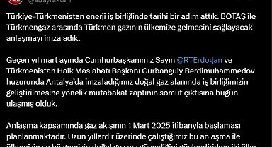 Bakan Bayraktar: "Türkiye-Türkmenistan enerji iş birliğinde tarihi bir adım attık"