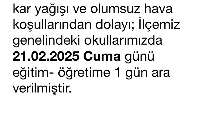 Başçiftlik ilçesinde eğitime kar engeli