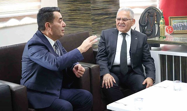 Başkan Büyükkılıç'tan Bünyan Belediye Başkanı Metin'e ziyaret