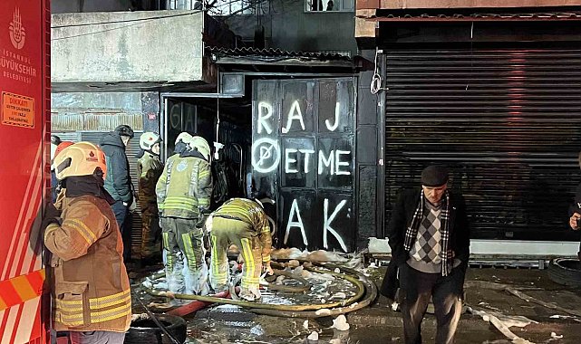 Bayrampaşa'da tek katlı otoparkta yangın