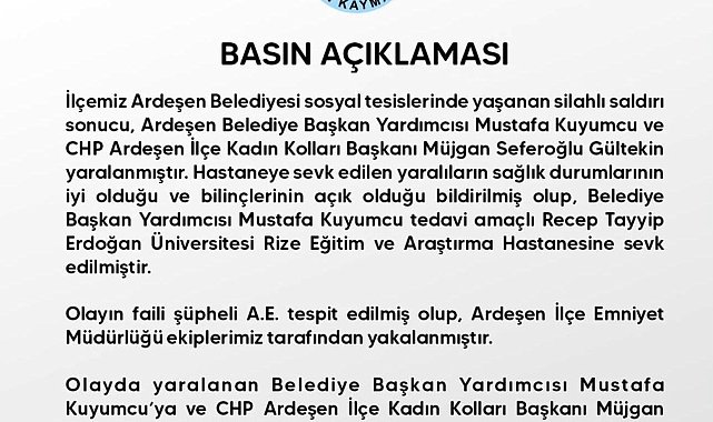 Belediye Başkan Yardımcısı ve Kadın Kolları Başkanına silahla saldıran şahıs gözaltına alındı