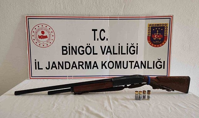 Bingöl'de 2 adet tüfek ele geçirildi