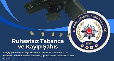 Bingöl'de ruhsatsız silah ele geçirildi