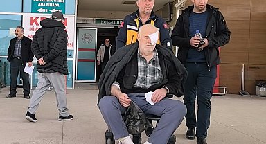 Boya tüpü patladı yaşlı adam gözünden yaralandı