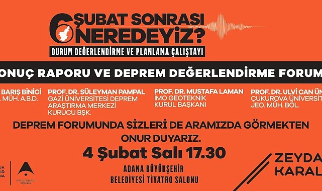 Büyükşehir'den 4 Şubat Salı günü Deprem Çalıştayı