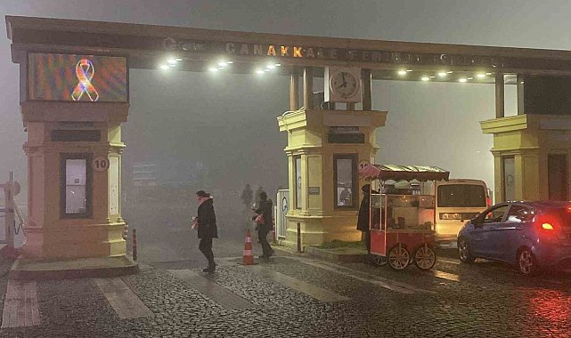 Çanakkale Boğazı'nda sis nedeniyle feribot seferleri durduruldu