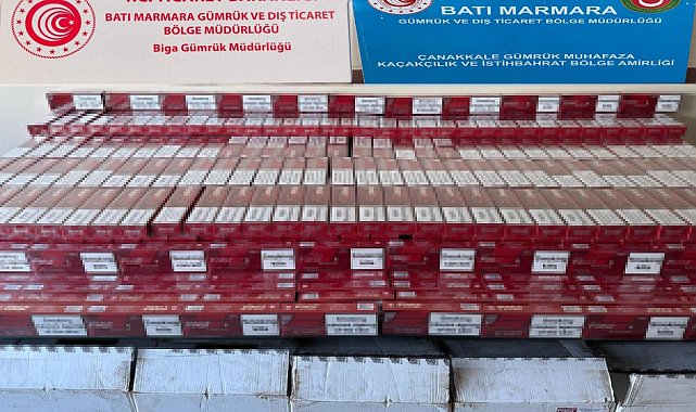 Çanakkale'de Panama bayraklı gemiye kaçak sigara baskını