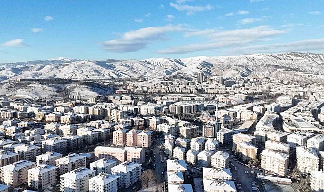 Çankırı'da kar manzarası dronla havadan görüntülendi