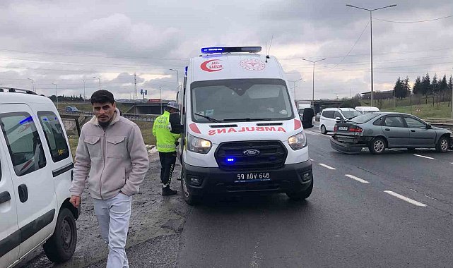 Çorlu'da trafik kazası: 1 yaralı