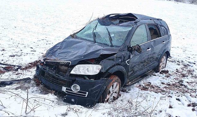 Çorum'da cip şarampole yuvarlandı: 1 yaralı
