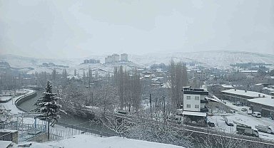 Darende'de kar yağışı sonrası kartpostallık görüntüler oluştu
