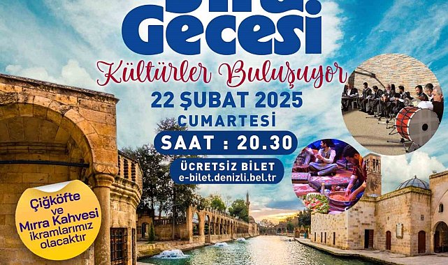 Denizli'de Urfa Sıra Gecesi ile "Kültürler Buluşuyor"