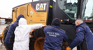 Düzce İl Özel İdaresi kar yağışı öncesi tüm hazırlıklar tamam