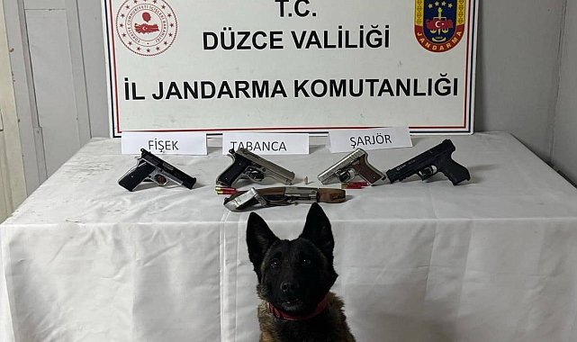 Düzce'de 5 adet ruhsatsız tabanca ele geçirildi