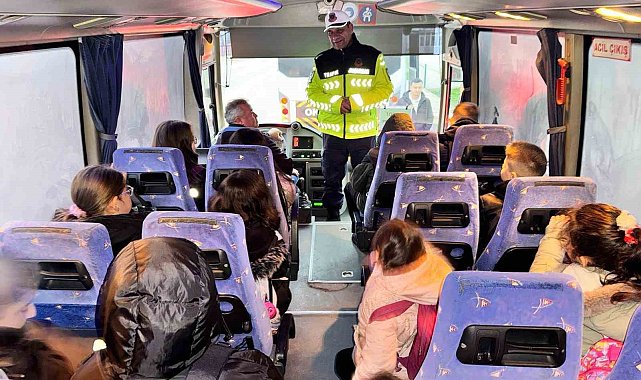 Edirne'de okul servis araçlarına denetim