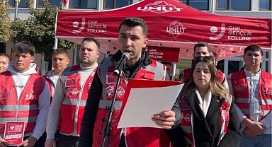 Edirne'de CHP'li gençlerden 'Senin yerin CHP' çağrısı