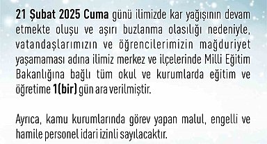Elazığ'da eğitime kar engeli