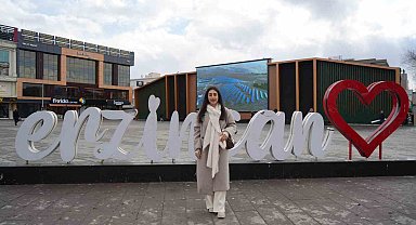 Erzincanlı şarkıcı Simge Şahin Ergan Dağı'nda klip çekti
