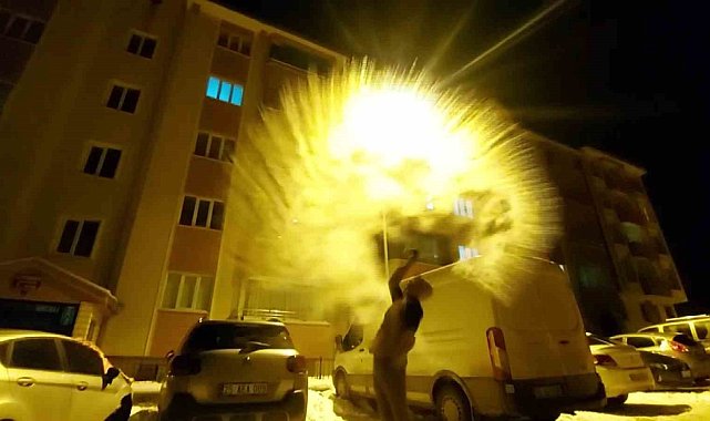 Erzurum yine buz kesti