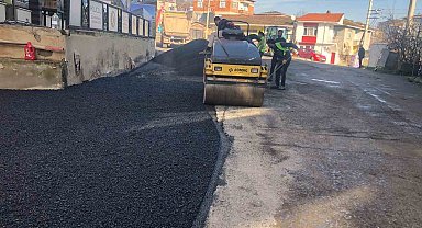 Gebze Cumaköy'de yol onarımı