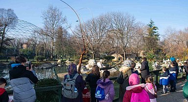 Genç sporcular hayvanat bahçesine hayran kaldı