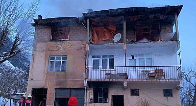 Giresun'da bir evde çıkan yangında faciadan dönüldü