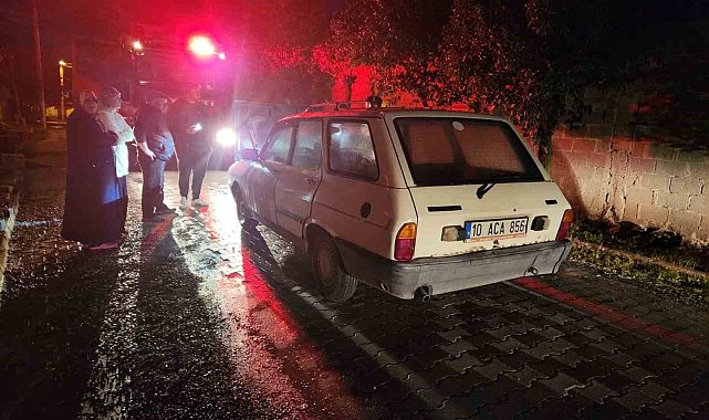 Gönen'de araç yangını