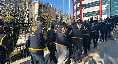 Hırsızlık operasyonunda gözaltına alınan 36 adliyeye sevk edildi