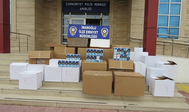 İmamoğlu'nda 150 bin kaçak makaron ve 280 bin sigara ele geçirildi