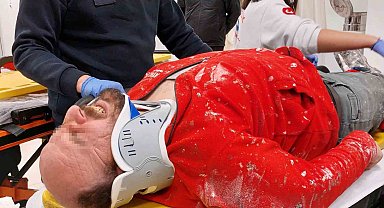 İnşaattan düşen işçi ölümden döndü