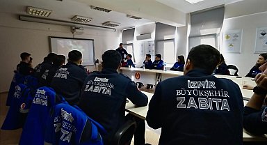 İzmir İtfaiyesi'nden zabıta personeline yangın güvenliği eğitimi