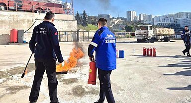 İzmir İtfaiyesi'nden zabıta personeline yangın güvenliği eğitimi
