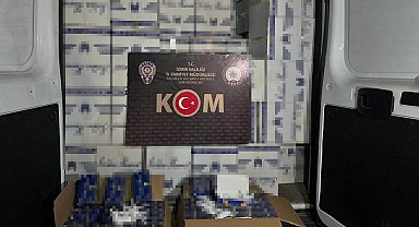 İzmir'de 3 milyon lira değerinde kaçak makaron yakalandı