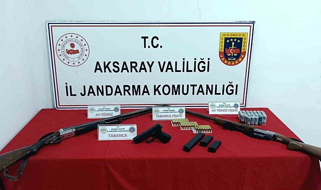 Jandarmanın operasyonunda tabanca ve tüfek ele geçirildi