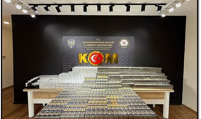 Kahramanmaraş'ta 5100 paket kaçak sigara ele geçirildi