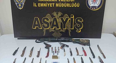 Karaman'da asayiş uygulaması: 5 tutuklama