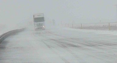 Kars'ta kar yağışı ve tipi etkili oluyor