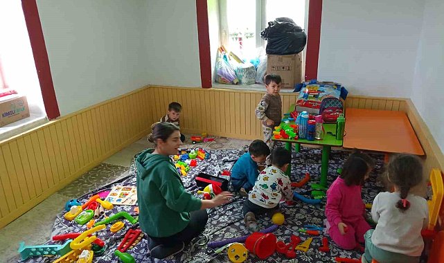 Kayalar köy halkının seferber olduğu kreş açıldı