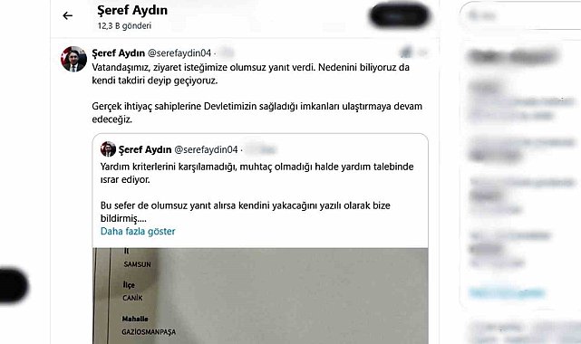 Kaymakam Aydın: "Vatandaşımız, ziyaret isteğimize olumsuz cevap verdi"