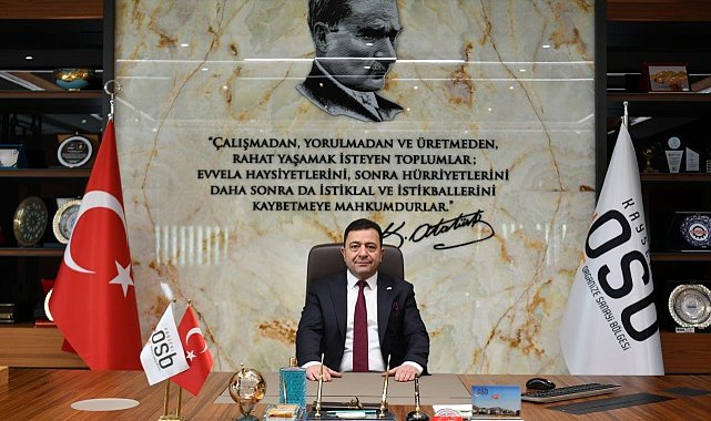 Kayseri OSB Başkanı Yalçın Kayserililerin ve Sanayicilerin Berat Kandilini kutladı