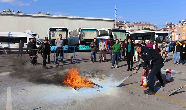 Kepez Belediyesi personeline yangın eğitimi