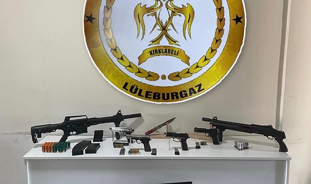 Kırklareli'nde sosyal medyadan silah paylaşımı yapan şüpheliler yakalandı