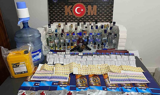 Kütahya'da sahte alkol ve sigara operasyonu: 2 kişi tutuklandı