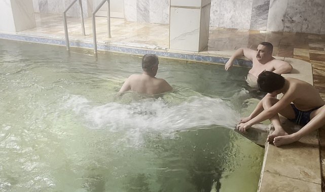 Kütahya'daki şifalı sulara kış aylarında da rağbet var